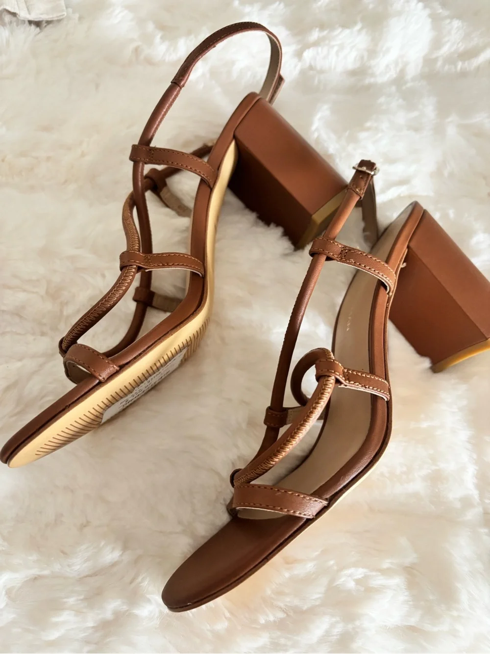 Stuart Weitzman Brown Leather Strappy Heel Sandals